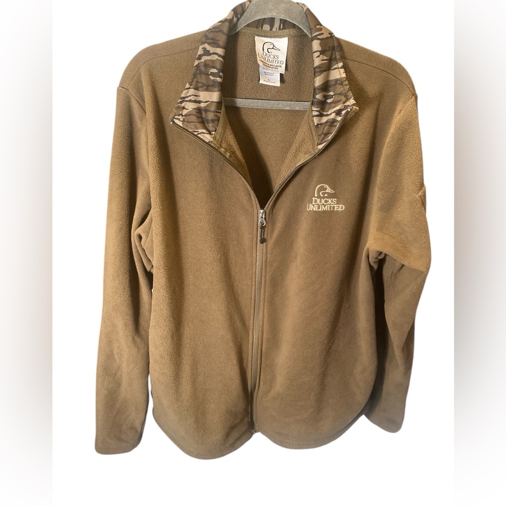 Ducks Unlimited Brown Fleece Jacket L